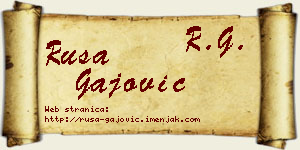 Rusa Gajović vizit kartica